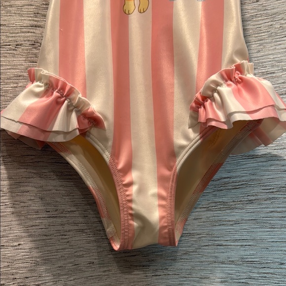 🚨2/$10‼️H&M Kids Swim One Piece - Pink and Orange Stripes - Picture 3 of 6
